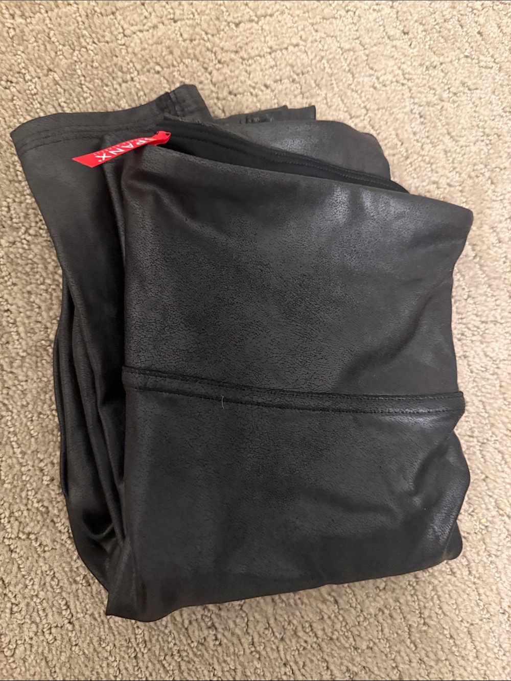 Spanx Black Faux Leather Leggings